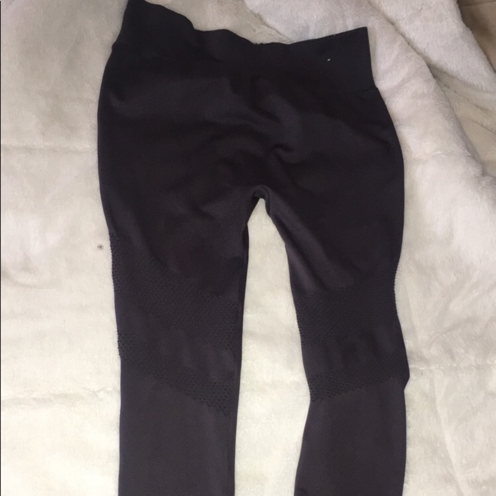 Dark grey mesh leggings
